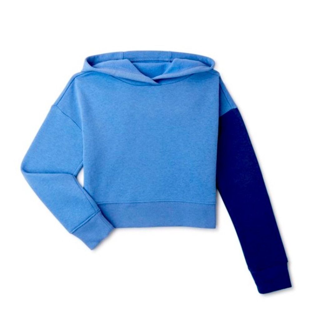 Girls Cropped Color Block Hoodie Size 14-16